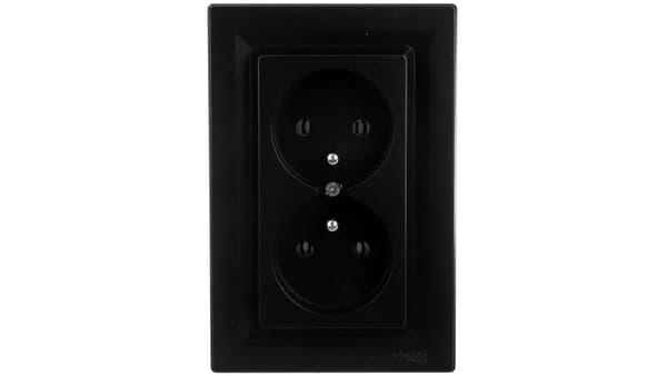 Schneider Electric ASFORA Stikkontakt 2x2P+PE antracit (EPH9800271)