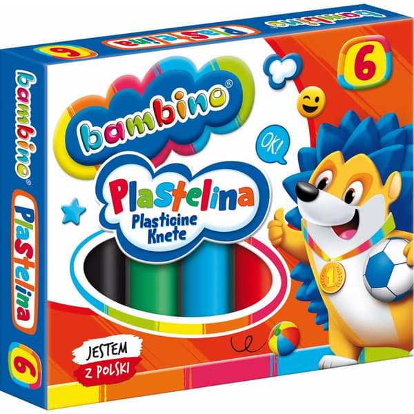 Plastilin 6 farver BAMBINO