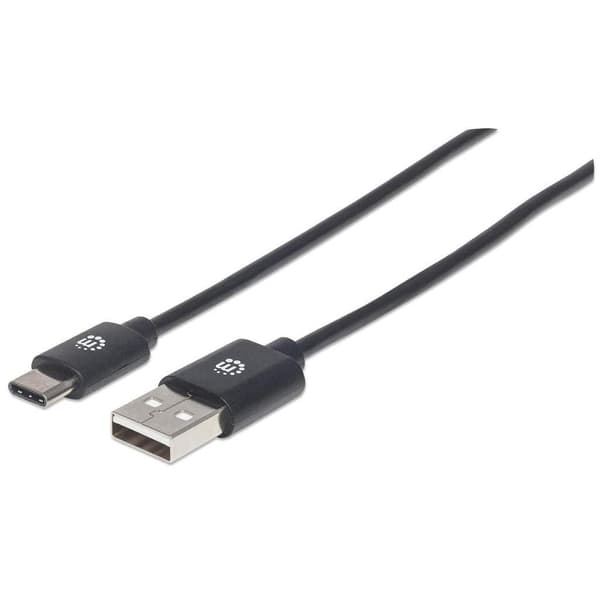 USB-kaapeli Manhattan USB-A - USB-C 1 m musta (353298)