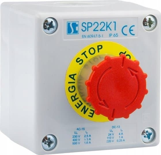 Styrpatron K1 med STOP-knapp SP22K1S.  182-1