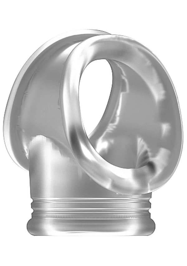No.48 - Cockring med Ball Strap - Gennemsigtig