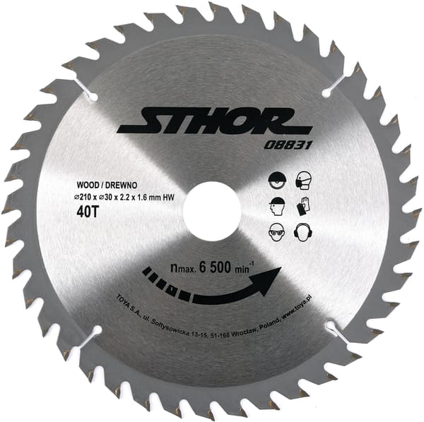 CIRKELSÅG MED HÅRDMETALL D210 T40 d30