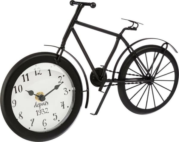 Atmosphera Bordsklocka i metall, cykelmotiv, 29 cm