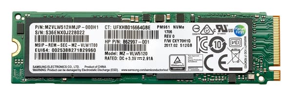 HP SSD 512GB PCIe NVME TLC