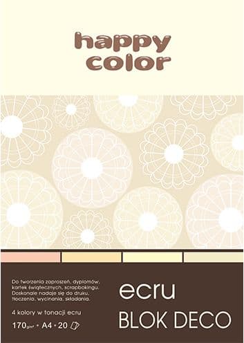 Block A5/20K Deco Ecru 170g HAPPY COLOR