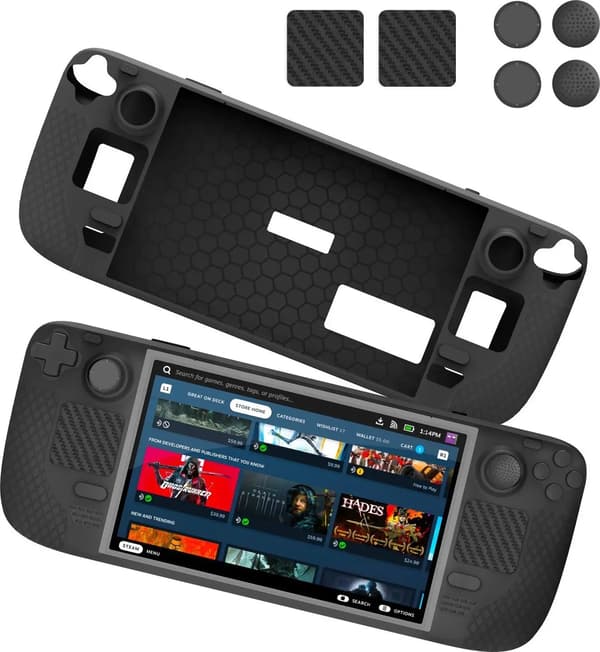 JYS etui + knapovertræk til Steam Deck/sort/JYS-SD011