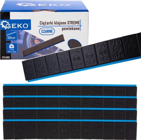 XTREME sortbelagte klæbevægte 12x5g - sæt med 100 strimler (6kg) (4)