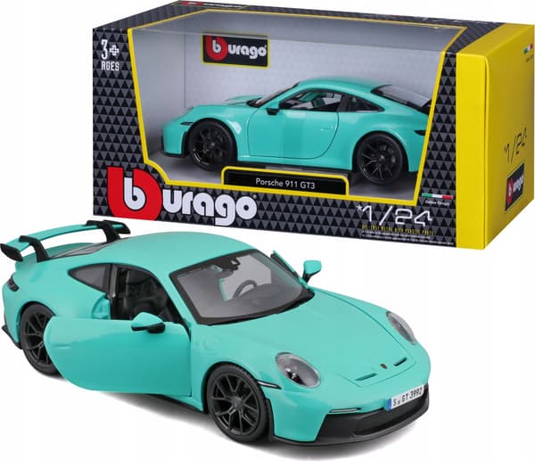 *BBURAGO metalli, 1:24, PORSCHE 911 GT3 mintunvihreä