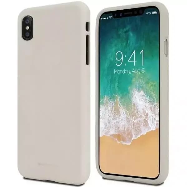 Mercury Soft -puhelinkotelo Apple iPhone 11 Pro Maxille, beige/kivenbeige
