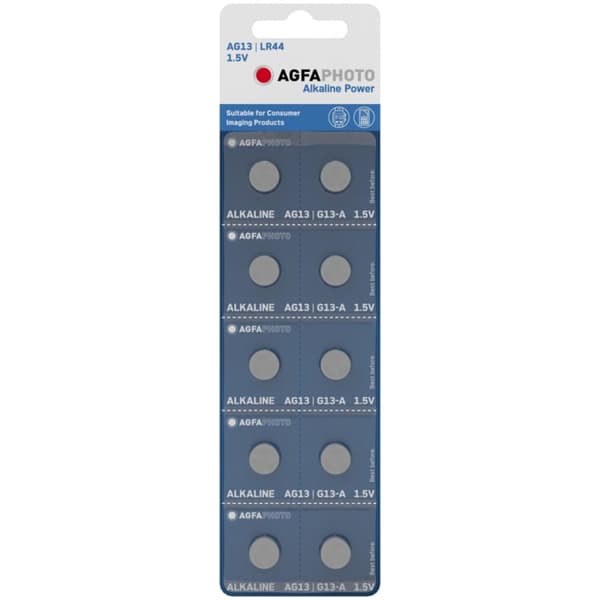 Agfa-paristo LR44 180 mAh 10 kpl