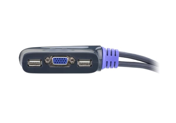 2-ports USB VGA/lyd-kabel KVM-switch