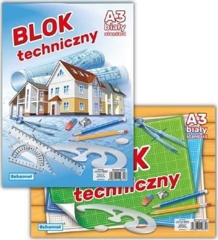 Tekninen lehtiö A3/10K 160g valkoinen (10kpl)
