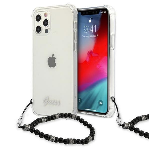Guess GUHCP12LKPSBK iPhone 12 Pro Max 6,7\" Transparent Hardcase Black Pearl