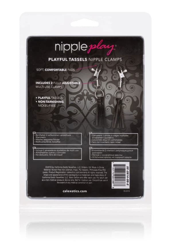 Lekfulla tofsar Nipple Clamps Svart