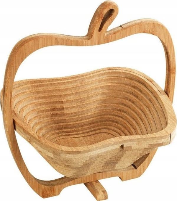 Maximex Hedelmäkori taitettava, Ø 22,5 x 30 cm, bambu
