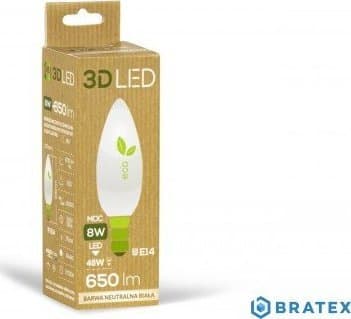 LED Pære 8W E14 Bur 710lm Neutral 4000K/GP011N08