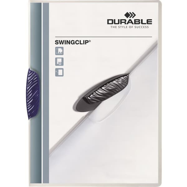 Durable Workbook Swingclip Klemme A4/30 ark Marineblå