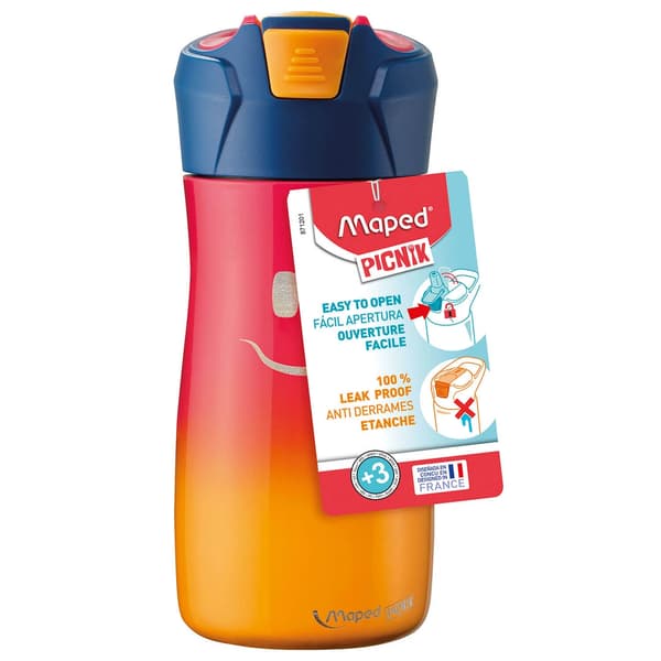 Ruostumattomasta teräksestä valmistettu pullo 430ml ruusu MAPED