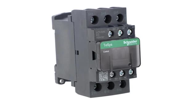 TeSys Deca Effektkontaktor 25A 3P 48V DC 1Z 1R LC1D25ED