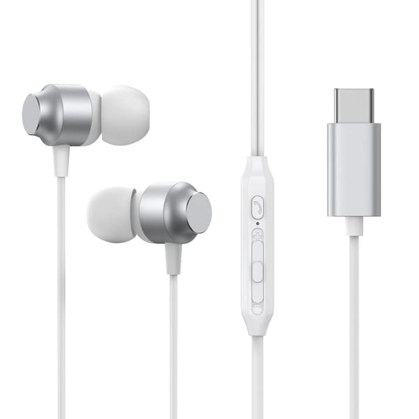 Joyroom JR-EC06 USB-C In-Ear-Hörlurar – Silver