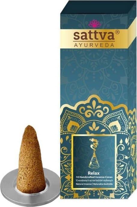 Sattva_rökelsepinnar kottar rökelse Relax 20g