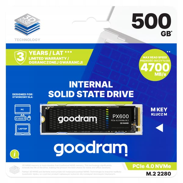 Kovalevy GoodRam PX600 500 GB SSD