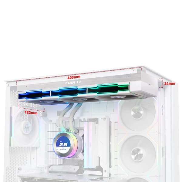 Lian Li HYDROSHIFT II LCD-C 360TL ARGB AiO -nestecooleri - valkoinen