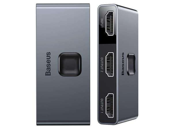 Baseus HUB Matrix HDMI Switcher (2i1 eller 1i2) Space Gray (CAHUB-BC0G)