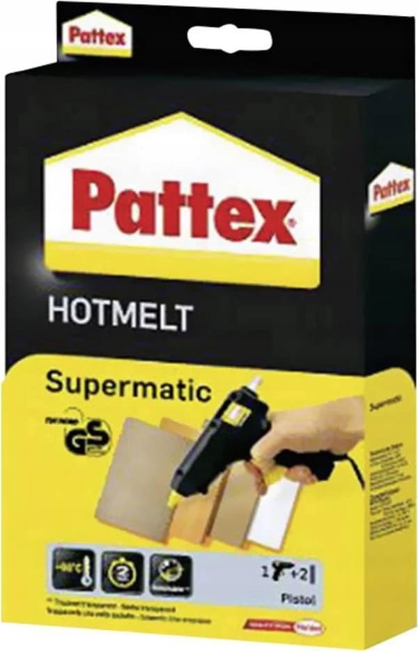 Pattex Supermatic goraco limpistol, pistol och 2 limstift