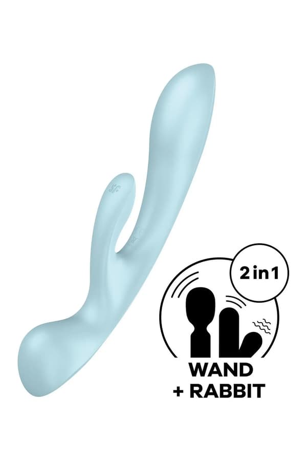 Kaninvibrator massage lechtaczki satisfyer blå