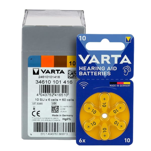 Varta 10 Engangsbatteri PR70 Zink-luft