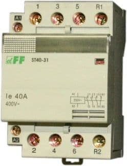 F&F Modulær Kontaktor 40A 4S 0B 230V AC (ST40-40)
