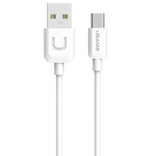 USAMS U-Turn 1m valkoinen microUSB-kaapeli
