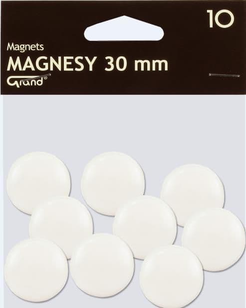 Magnet 30mm hvid 10 stk GRAND