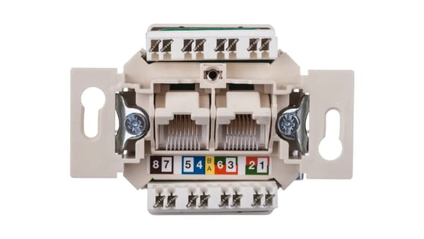 Hager Computerstik UAE 8/8-polet uskærmet kat.5e - 534576