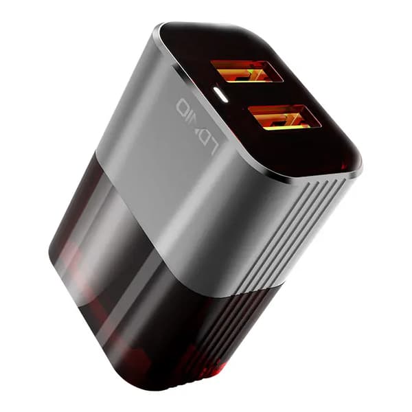 Komplet adapteri LDNIO A2206 220v 2x USB, max 2,4A + lightning-kaapeli