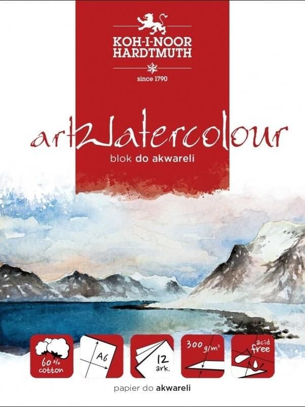 Akvarellblock artwatercolour A5 12 ark 300G.