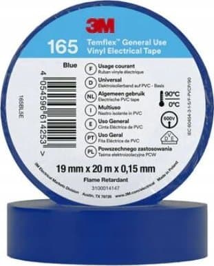3M Isoleringstejp 3M Temflex 1500 DE272951109 19mmx20m blå