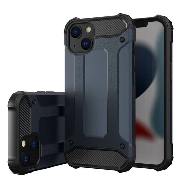 Hybrid Armor Cover til iPhone 14 Plus pansret hybridcover blå