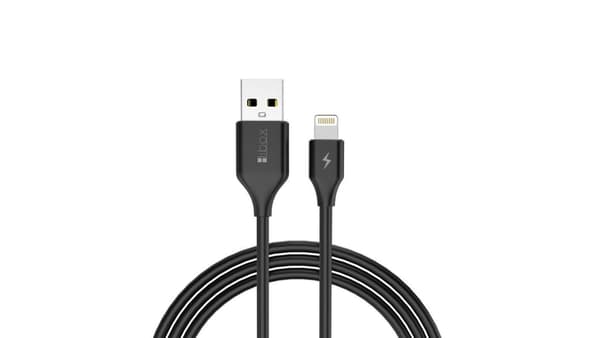 Kabel USB Libox USB-A - Lightning 1 m Svart (LB0067L)