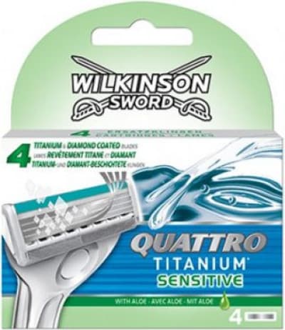 Wilkinson Quattro Titanium Sensitive Barberblad 4 stk.