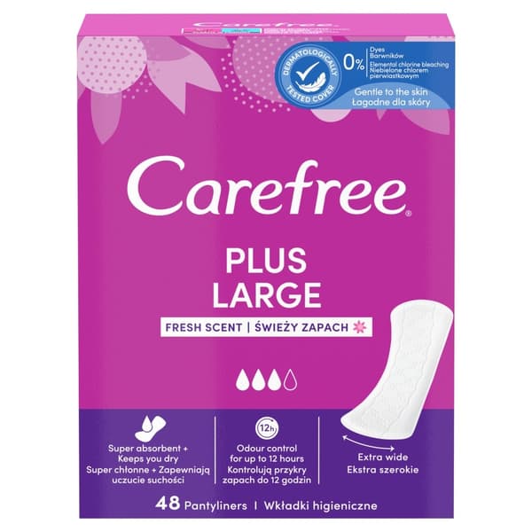 CAREFREE Trosskydd Fresh Scent - Plus Large 1p.-48st