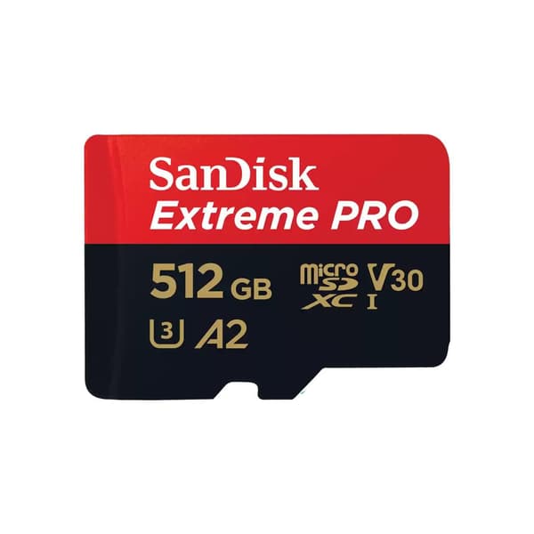 SanDisk microSDXC 512GB Extreme Pro A2 C10 V30 UHS-I U3