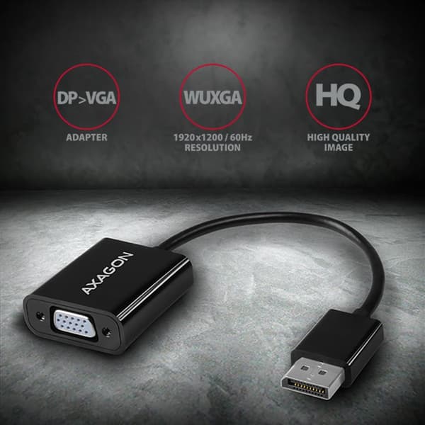 RVD-VGN-adapter DisplayPort till VGA FullHD 1920x1200