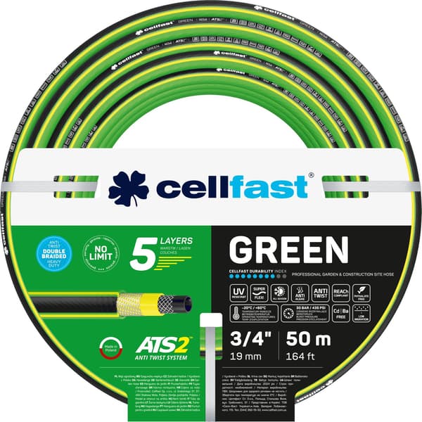 Cellfast Trädgårdsslang Grön 3/4\" 50m (15-121)