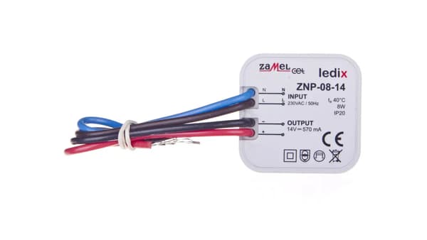 Zamel In-Box LED-virtalähde 14V DC 8W ZNP-08-14