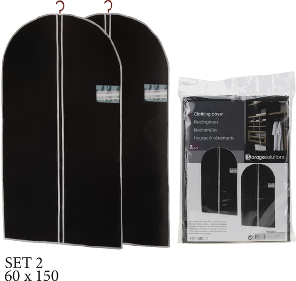 Storage Solutions Överdrag för kläder kostym 150x60cm 2 st