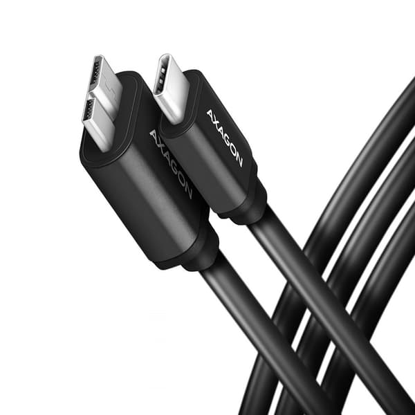 Axagon USB-A USB-kabel - Micro-B 1 m Sort (BUMM3-CM10AB)