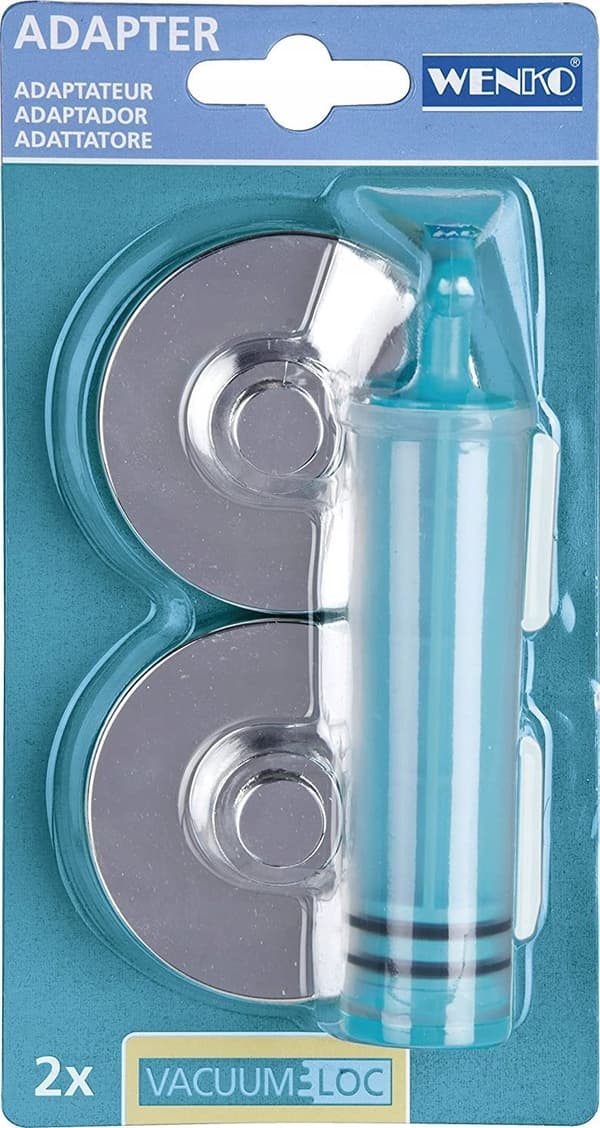 Wenko Vacuum-Loc Shiny monteringselementer, adapter - base til Premium og Classic serierne, WENKO