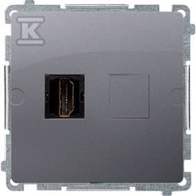 Simon Basic HDMI-pistorasia yksittäinen (moduuli) ruostumaton teräs (met.) BMGHDMI.01/21